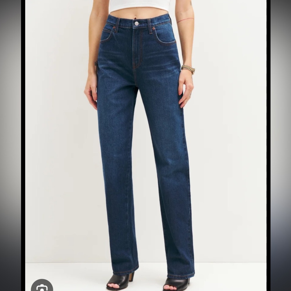 Reformation Elan Ultra High Rise Straight Jeans, size:29, worn once